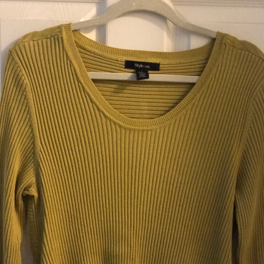 Style & co cotton knit sweater color lime
